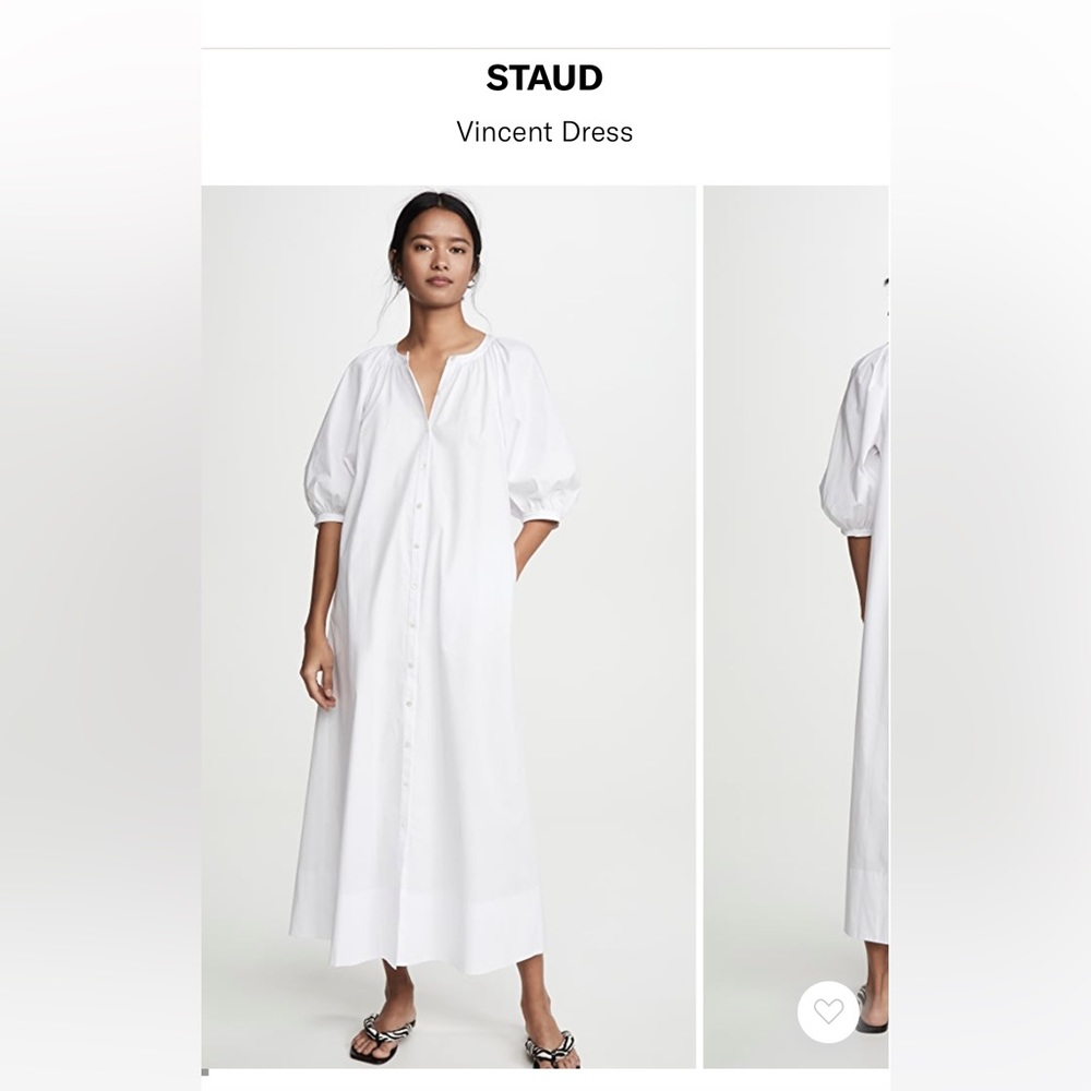 Staud Vincent Dress- White